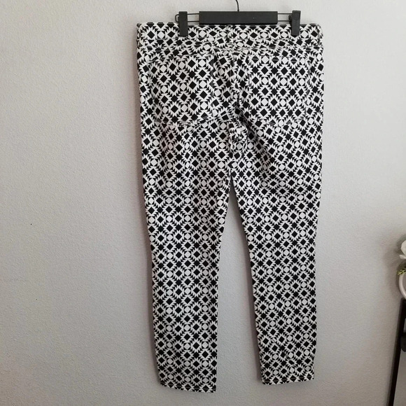 J.CREW Straight Jeans Women's Size 32 Multicolor Cotton Geometric Comfort Pocket - Picture 2 of 13